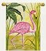 Pink FLAMINGO tropical WELCOME FLAG mini garden size home decor 13