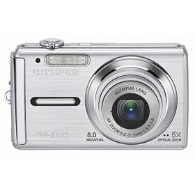 Olympus FE-340 8MP Digital Camera with 5x Optical Zoom (Silver) by Olympus