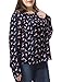 Alya Women Plus Size Birds Print Buttoned Back Top