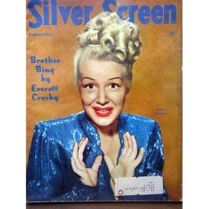 SILVER SCREEN magazine September 1947 with Betty Hutton on the cover.... by Fred Sammus