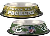 NFL Football Team Graphics Stainless Steel Pet Bowl - Green Bay Packers