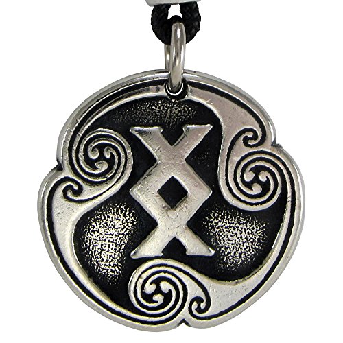 Ingwaz Inguz Rune of Completion Pendant Necklace Norse Viking Asatru Jewelry