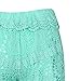 Womens New Sexy Elastic Openwork Celeb Lace Crochet Bow Shorts Mira Hot Pants (L, Green1)