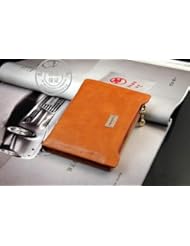 DAYISS? New Womens Leather Bifold Zipper Wallet Credit Cards Holder Purse 4 Colors (Orange)