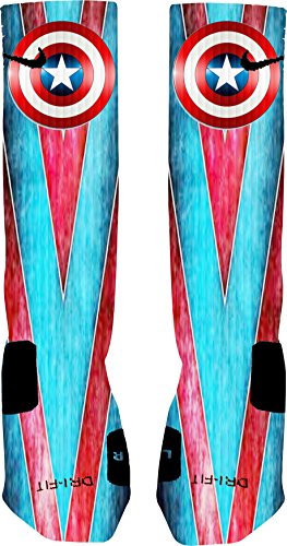 Captain American Custom Nike Elite Socks