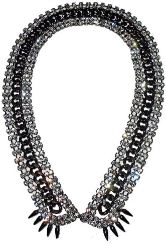 Fallon Rosewell V Collar Necklace (Gunmetal)