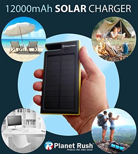 Ultimate Backpacking 4 in 1 Dual USB Solar Charger + Power Bank + Dock + Flashlight All Seasons Heavy Duty 12000 mAh Lithium Battery Eco Friendly Durable Lightweight Recharge Cell Phones Tablets etc