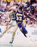 Magic Johnson and Larry Bird 16x20 Photo (Post Up)