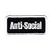 Anti Social Name Tag Novelty Embroidered Iron On Badge Applique Patch FD