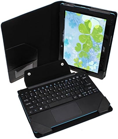 IVSO Acer Aspire Switch 10E Leather Keyboard Portfolio Stand Cover Case-Will Only fit Acer Aspire Switch 10E Tablet (Black)