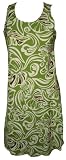 Short Tank Flared Dress - Kailua Paradise Sleeveless Knee Length A-Line Silhouette Hawaiian Aloha Pullover Short Tank - Regular Size
