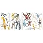 RoomMates RMK1197SCS Vintage Planes Peel & Stick Appliques