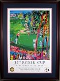 Ryder Cup Leroy Neiman Captains Edition Poster Blue/Red Mat Framed