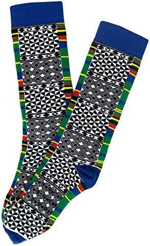 Crew Socks w/ Compression fit &amp; Kente pattern (Size 10 - 13)