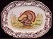 Spode Woodland Turkey Oval Platter 19 inch L x 15- 1/2 inch W - Turkey Center