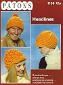Patons Men's Knitted Bobble Hat, Lady's Crochet Cap and Knitted Cap