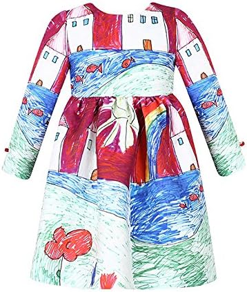Girl Vestidos Casual Designer Children Clothing Princess Summer Dress(6T, E)