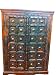 India Old Door Brass Stars Antique Cabinet Armoire Rustic Furniture