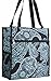 JChronicles Paisley Print Travel 12-inch Tote Bags-BL/BK