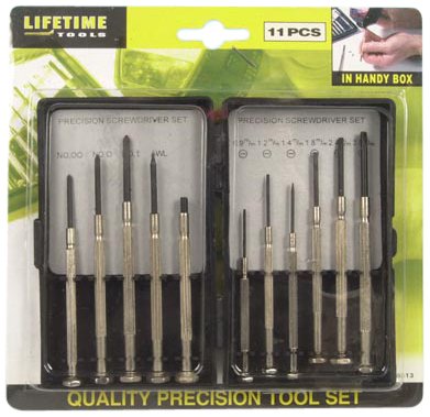 Lifetime Tools 40313 11 Tournevis de précision dans coffret à main Lifetime Tools 40313 11 Tournevis de précision dans coffret à main
