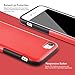 iPhone 7 Case Carbon Fiber,Roybens Hybrid Rubberized Ultra-Slim Anti-Slip Case TPU Leather Shockproof Cover for iPhone 7 (2016) - WineRed