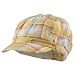 Summer Plaid Newsboy Hat- Yellow