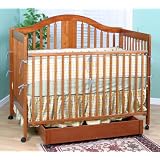 Stork Craft Chelsea 4-in-1 Crib with Drawer in Cognac