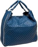 Melie Bianco Large Woven Convertible Bag with Chain