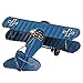 niceeshop(TM) Retro Aircraft Metal Biplane Model Home Study Room Decorations (Blue)