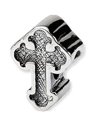 Reflection Beads Silver Budded Cross Religious Bead