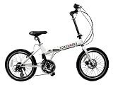 Tobukaeru 20" Men Women Folding Bike 21-speed Shimano Bicycle W