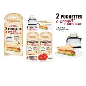 SAVEUR ET DEGUSTATION 2 pochettes � croque-monsieur