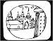 Mouse Pad with black and white, Austria Hungary, road, structure, apartment, Europe, building, colony, tower, architecture