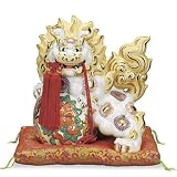 九谷焼 13号牡丹獅子 白盛（布団付）の画像