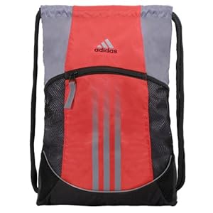 adidas Alliance Sport Sackpack, High Resolution Red/Tech Grey, 18 x 13 3/4-Inch