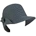 UPF 50+ Ladies Summer Cloche Bell Bucket Ribbon Flip Side Sun Hat 57cm Blue