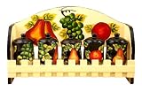 Review ACK  / Tuscany Grape Fruit Wine Kitchen Hanging Spice Rack w/ wood base