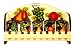 Tuscany Grape Fruit Wine Kitchen Hanging Spice Rack w/ wood base