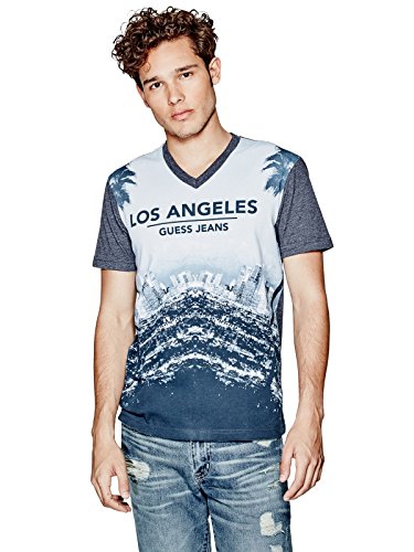 GUESS Men's Mikko City V-Neck Tee