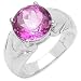 3.80 Carat Genuine Pink Topaz Sterling Silver Ring