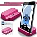 iTALKonline Xiaomi Redmi 3S Pink Micro USB Sync & Charge / Charging Desktop Dock Stand Charger with 1.2 meter High Quality FLAT USB to MicroUSB Sync and Charge Cable RS.755.25