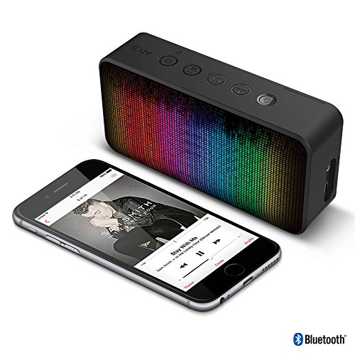 iLuv Aud Mini 6 Party (Color Changing LED Equalizer Portable Bluetooth Speaker) for Apple iPhone and Samsung