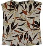 Pullover Blouse - Asian Serenity Cap Sleeve Side Slits Women's Hawaiian Aloha Pupu Top