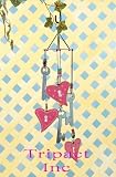 13 Inch Vibrant Garden Home D  cor Metal Wind Chimes - Heart