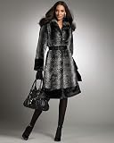 Faux-fur belted coat