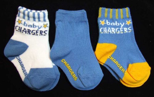 San Diego Chargers 3 Pack Booties