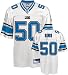 Ernie Sims Jersey: Reebok White Replica #50 Detroit Lions Jersey