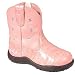Roper Girls Pink Faux Crocodile Star Detail Cowgirl Pageant Boots 2-8