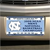 North Carolina Tar Heels (UNC) 2009 NCAA Men's Basketball National Champions Carolina Blue 5-Time Champs Metal License Plate