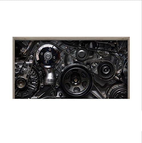 LMGQT 3D desktop stickers affixed fashion creative personality waterproof and dustproof anti-oil can be replaced without leaving adhesive (mechanical gear) , color